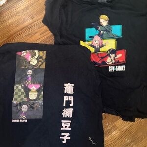 Demon Slayer and SpyXFamily Tee BUNDLE